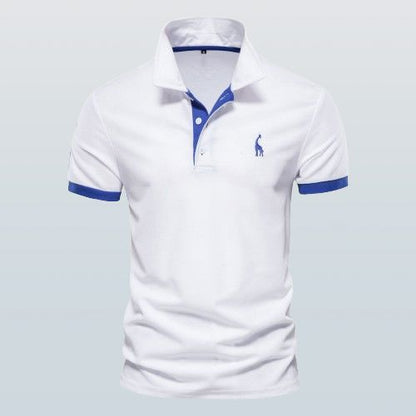 Ryan™ | Sporty Polo Shirt Shirt Belleza & Glamour White & Blue XS 