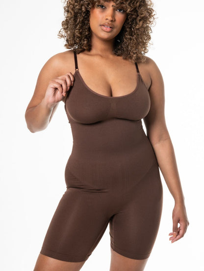 Sculpting Shapewear Bodysuit Belleza & Glamour Brown Bodysuit S 