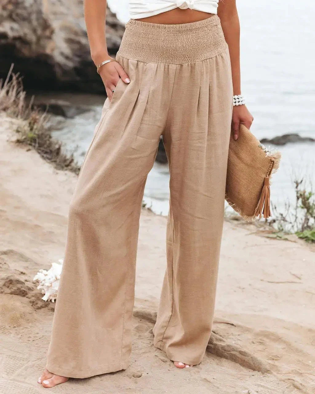 Sophia™ | Stylish Women's Cotton Pants - Comfortable with Every Step PANTS Belleza & Glamour Khaki S 