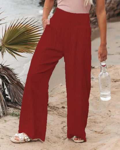 Sophia™ | Stylish Women's Cotton Pants - Comfortable with Every Step PANTS Belleza & Glamour Red S 