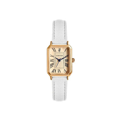 Square Women's Watch Relógio Feminino Quadrado Belleza & Glamour Branco 