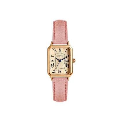Square Women's Watch Relógio Feminino Quadrado Belleza & Glamour Rosa 