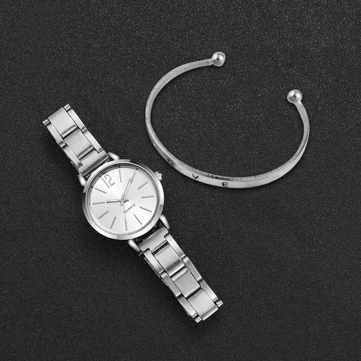Stainless steel quartz watch + bracelet Belleza & Glamour 