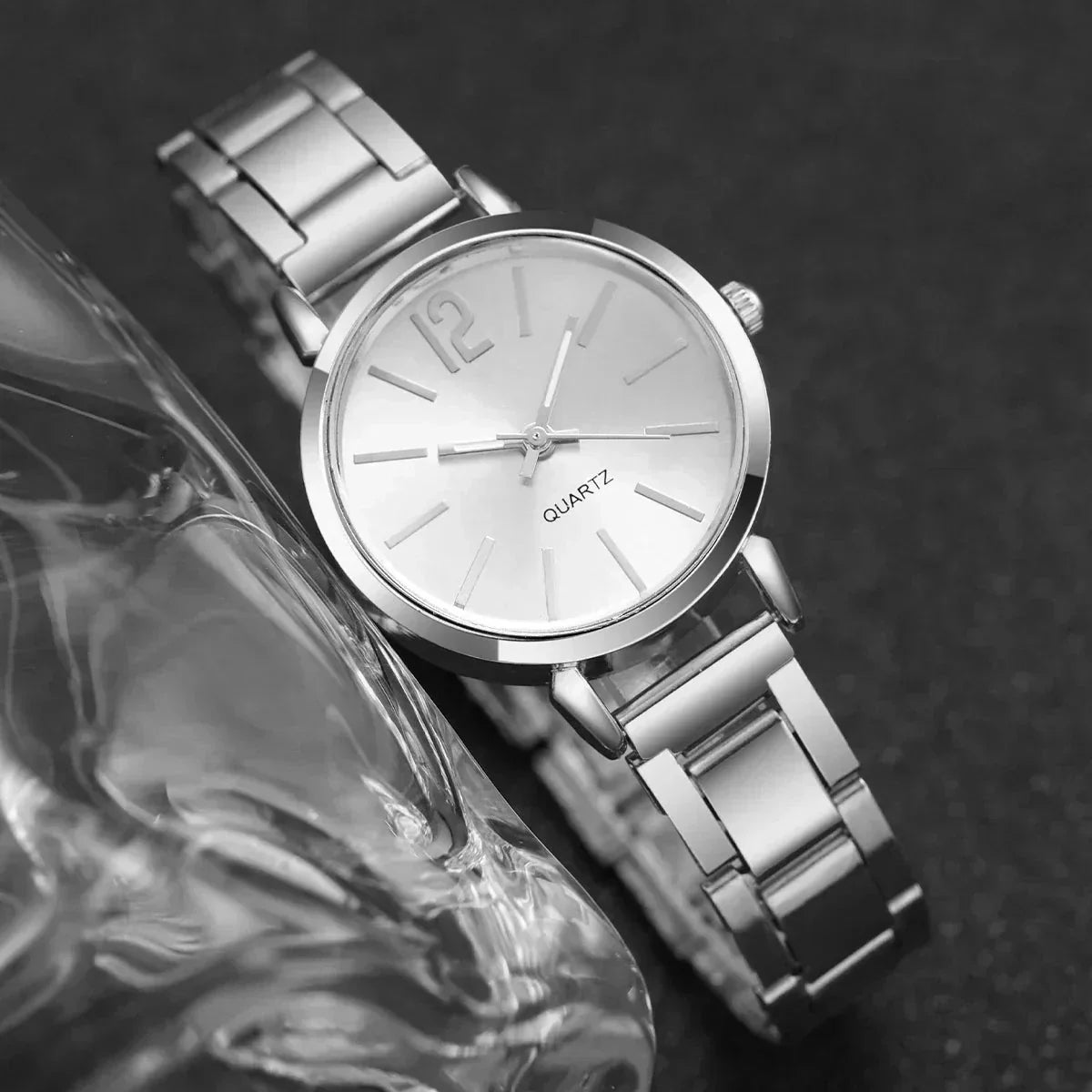 Stainless steel quartz watch + bracelet Belleza & Glamour 