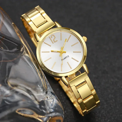 Stainless steel quartz watch + bracelet Belleza & Glamour 