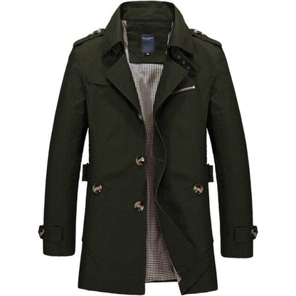 Sterling™ | Vintage Long Coat coat Belleza & Glamour Army Green M 