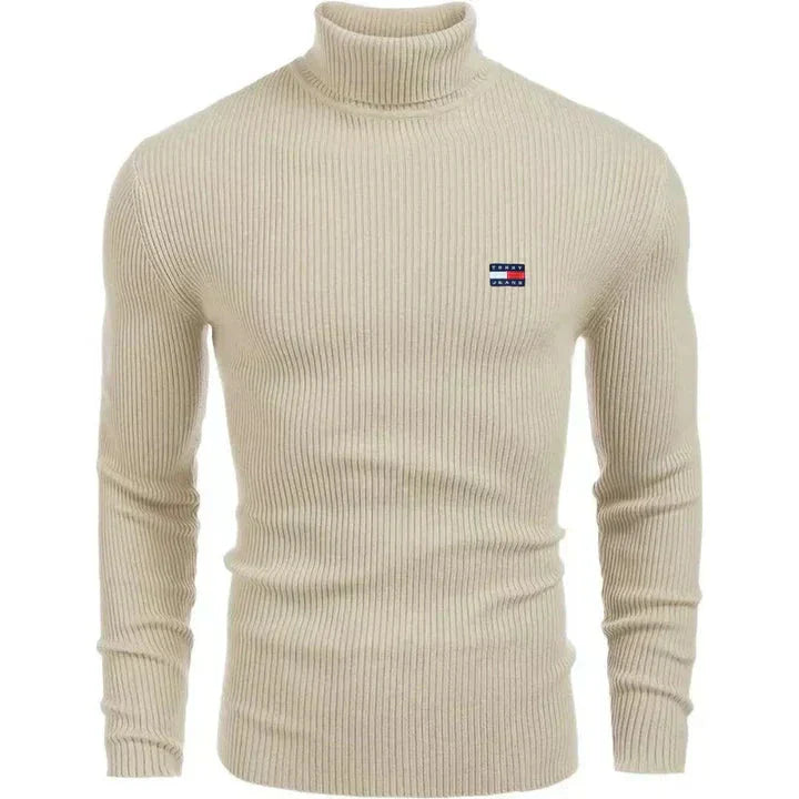 TH Turtleneck Classic Knit Sweater TH Turtleneck Classic Knit Sweater Slate Crown Beige S 