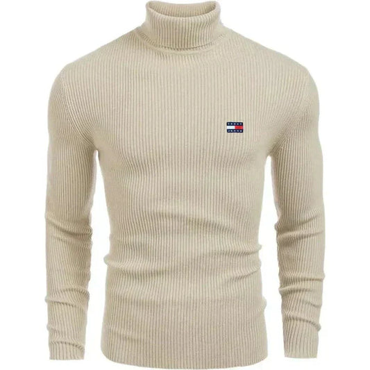 TH Turtleneck Classic Knit Sweater TH Turtleneck Classic Knit Sweater Slate Crown Beige S 