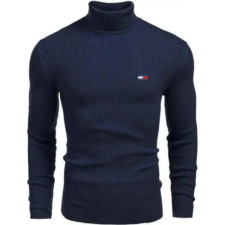 TH Turtleneck Classic Knit Sweater TH Turtleneck Classic Knit Sweater Slate Crown Blue S 