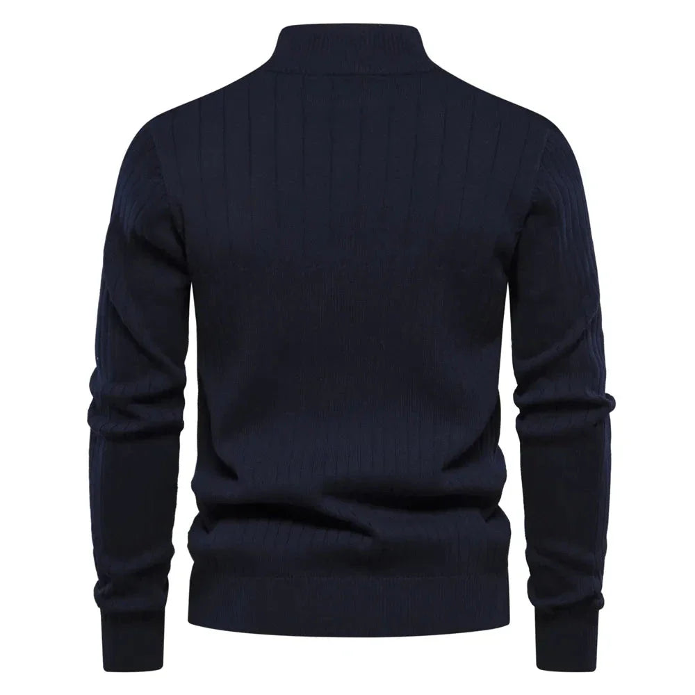 Thomas™ | Zip Neck Knit Sweaters Belleza & Glamour 