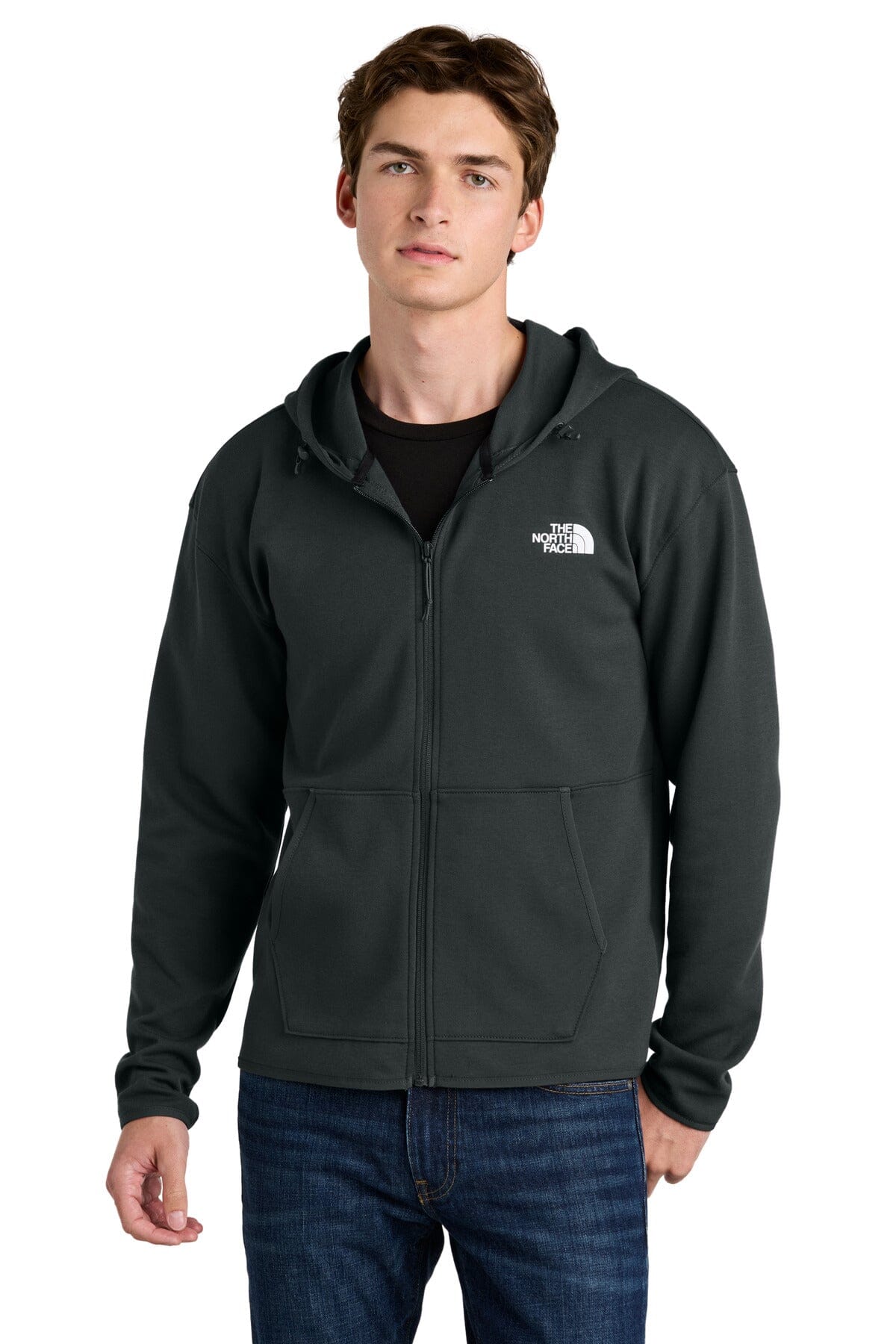 TNF ® Double-Knit Full-Zip Hoodie NF0A8BUS Sweatshirts/Fleece Belleza & Glamour Asphalt Grey S 