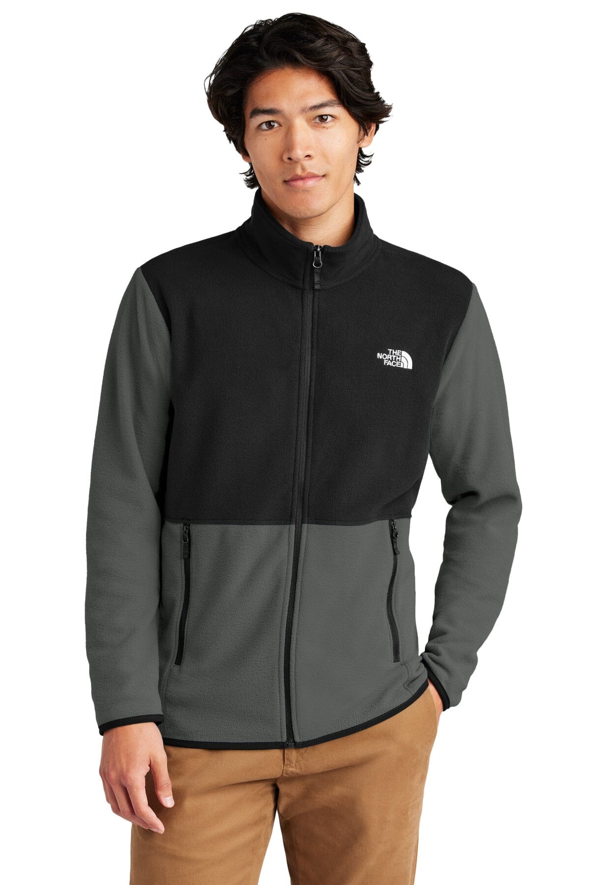 TNF ® Glacier Full-Zip Fleece Jacket NF0A7V4J Sweatshirts/Fleece Belleza & Glamour Asphalt Grey/ TNF Black S 
