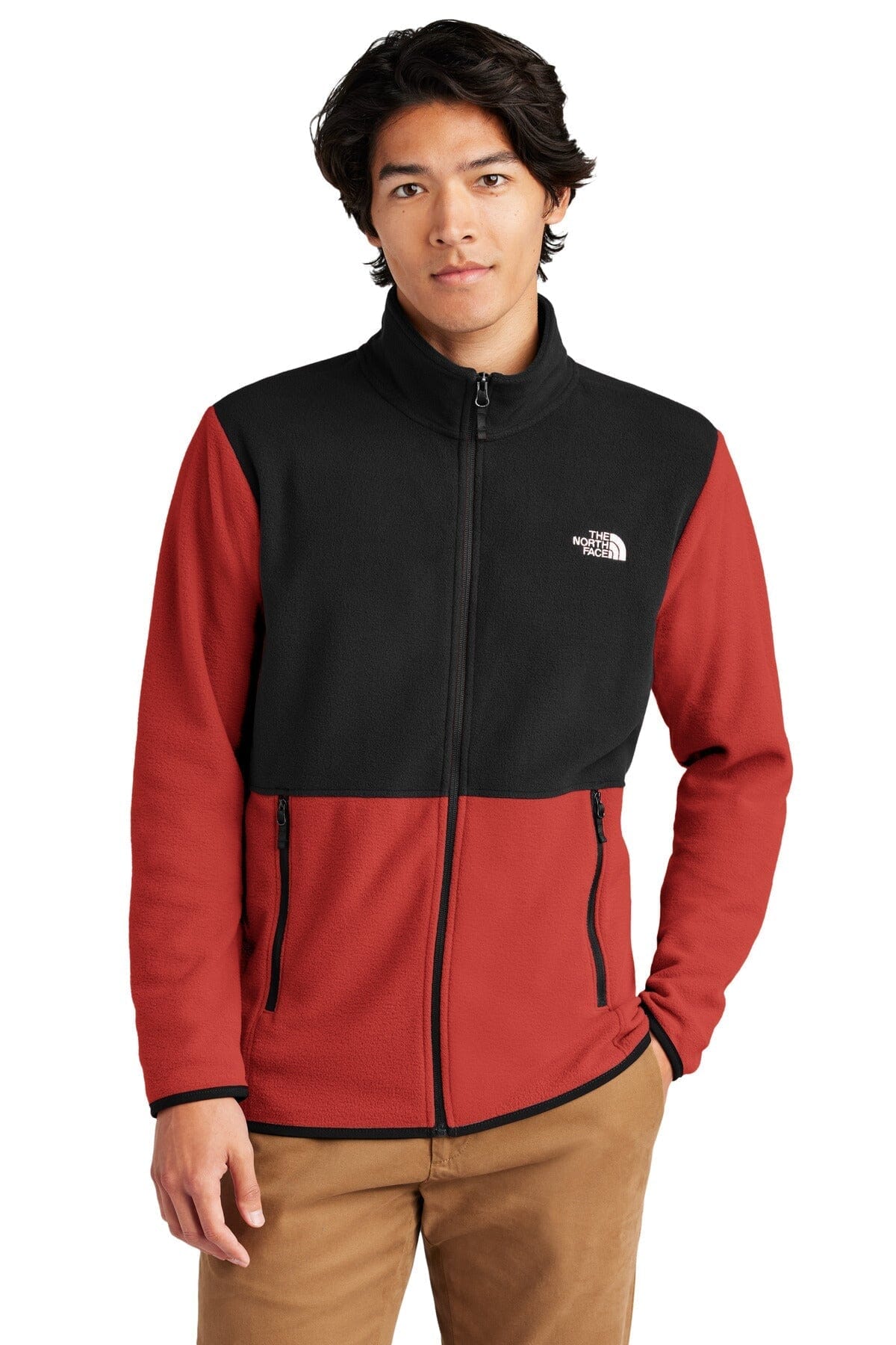 TNF ® Glacier Full-Zip Fleece Jacket NF0A7V4J Sweatshirts/Fleece Belleza & Glamour Rage Red / TNF Black S 