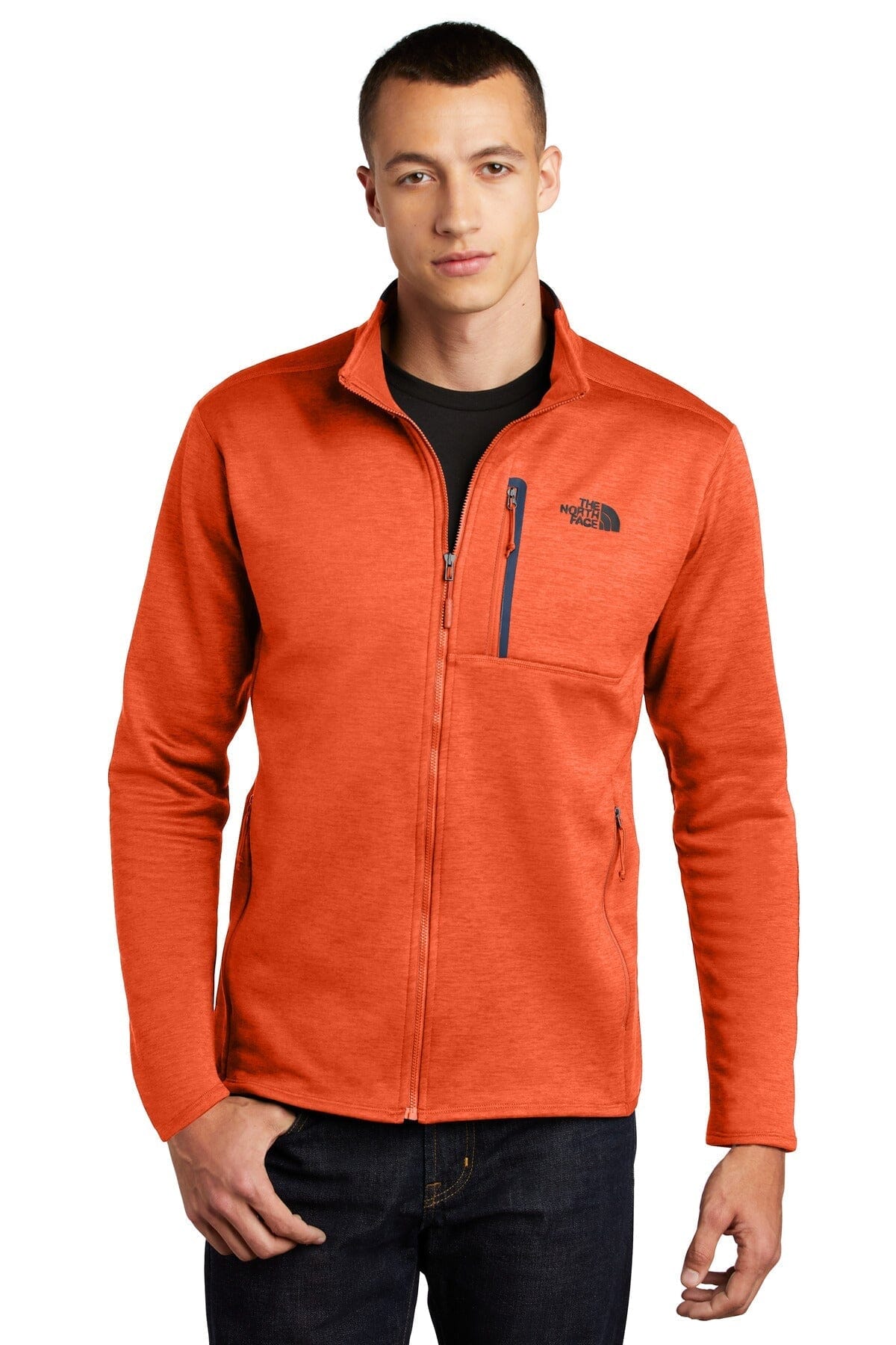 TNF ® Skyline Full-Zip Fleece Jacket NF0A7V64 Sweatshirts/Fleece Belleza & Glamour Zion Orange Heather/ Urban Navy S 