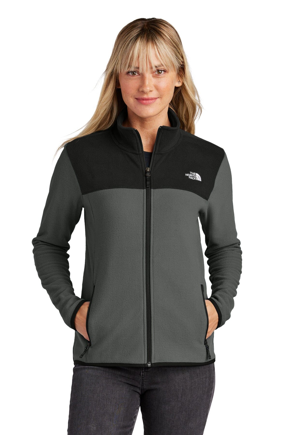TNF ® Women's Glacier Full-Zip Fleece Jacket NF0A7V4K Sweatshirts/Fleece Belleza & Glamour Asphalt Grey/ TNF Black S 