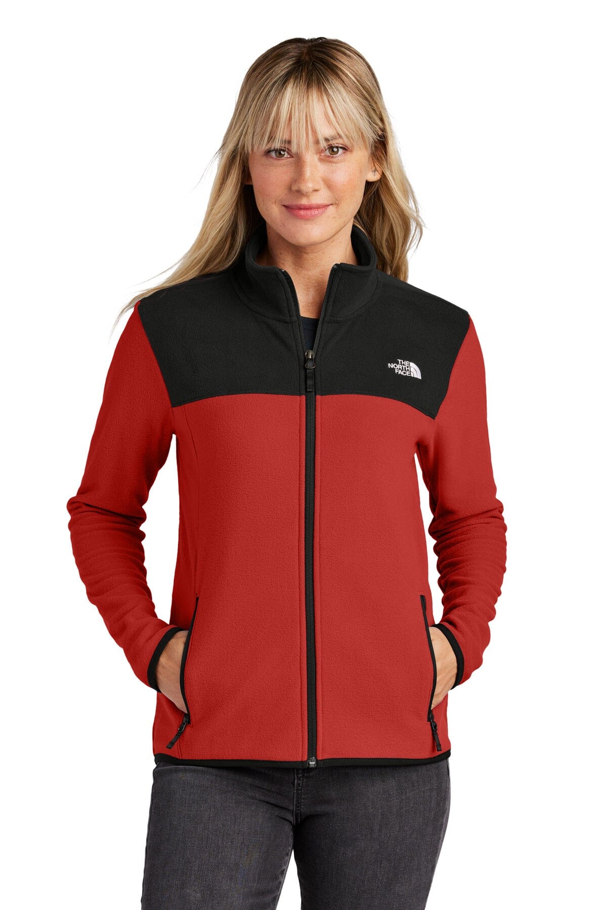 TNF ® Women's Glacier Full-Zip Fleece Jacket NF0A7V4K Sweatshirts/Fleece Belleza & Glamour Rage Red / TNF Black S 