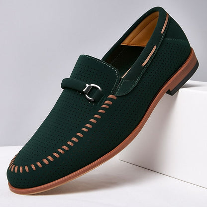 Verona Suede Loafers Belleza & Glamour Green 5 