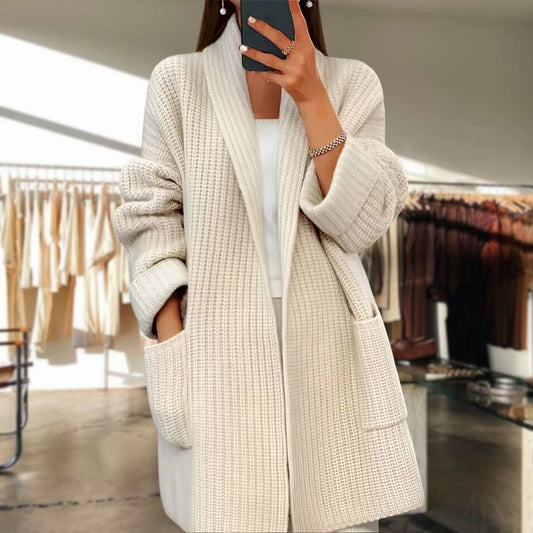 Vogue™ | Elegant Cardigan Belleza & Glamour Beige 