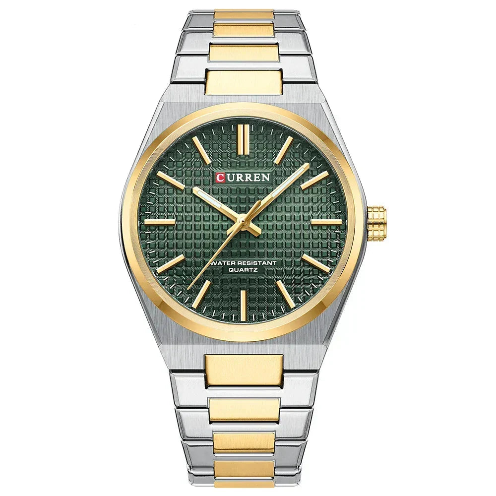 Watch Poedagar Curren Relogio 06 Belleza & Glamour gold green 