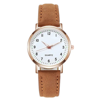 Women's Wrist Watch Relógio de Pulso Feminino Belleza & Glamour Brown 