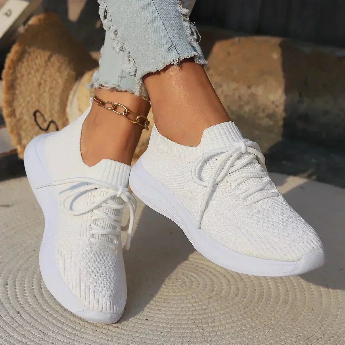 Zara™ | Relaxed Fit Sneakers Shoes Belleza & Glamour White NZ5 / EU36 